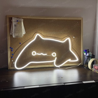 Đèn led neon mèo ms022 25x40cm