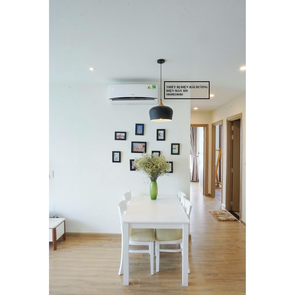 Đèn thả trần trang trí Bắc âu D1026 Đen/ Trắng - Tặng kèm bóng led