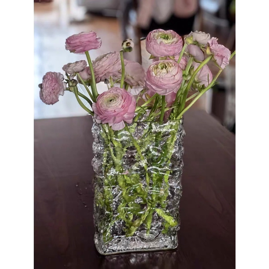 Bình Hoa Thủy Tinh, Lọ Hoa Decor Đẹp, Trong Suốt Trang Trí Phòng Khách, Phong Cách Bắc Âu