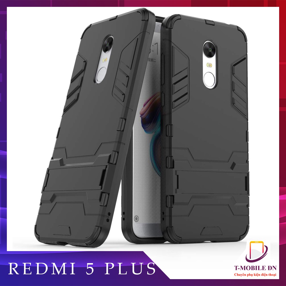 Ốp lưng Xiaomi Redmi 5 Plus chống sốc IRON MAN kèm chống xem video bảo vệ camera tiện lợi
