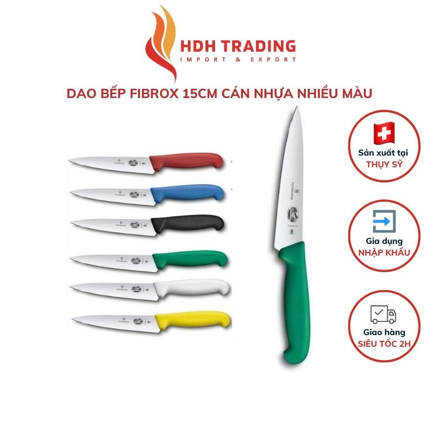 Dao thái Fibrox 15cm Cán Nhựa Nhiều Màu nhập khẩu Thuỵ Sỹ