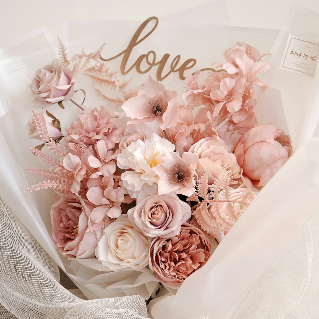 Bó hoa - Bó hoa lụa màu pastel phong cách Hàn Quốc thương hiệu BÔNG BY CATT 🎀 Nội thành đặt Nowship nhận hàng sau 1-2h 🎀