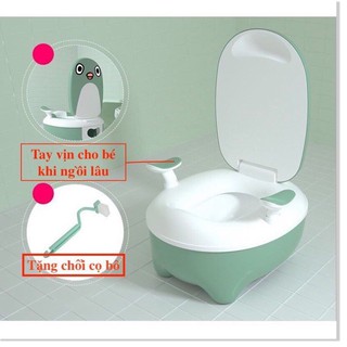 Bô vệ sinh cho bé, bộ vệ sinh cao cấp cho bé Baby Toilet-Tặng chổi vệ sinh