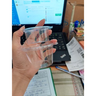 100 hộp nhựa trong đựng nước sốt kèm nắp trong suốt