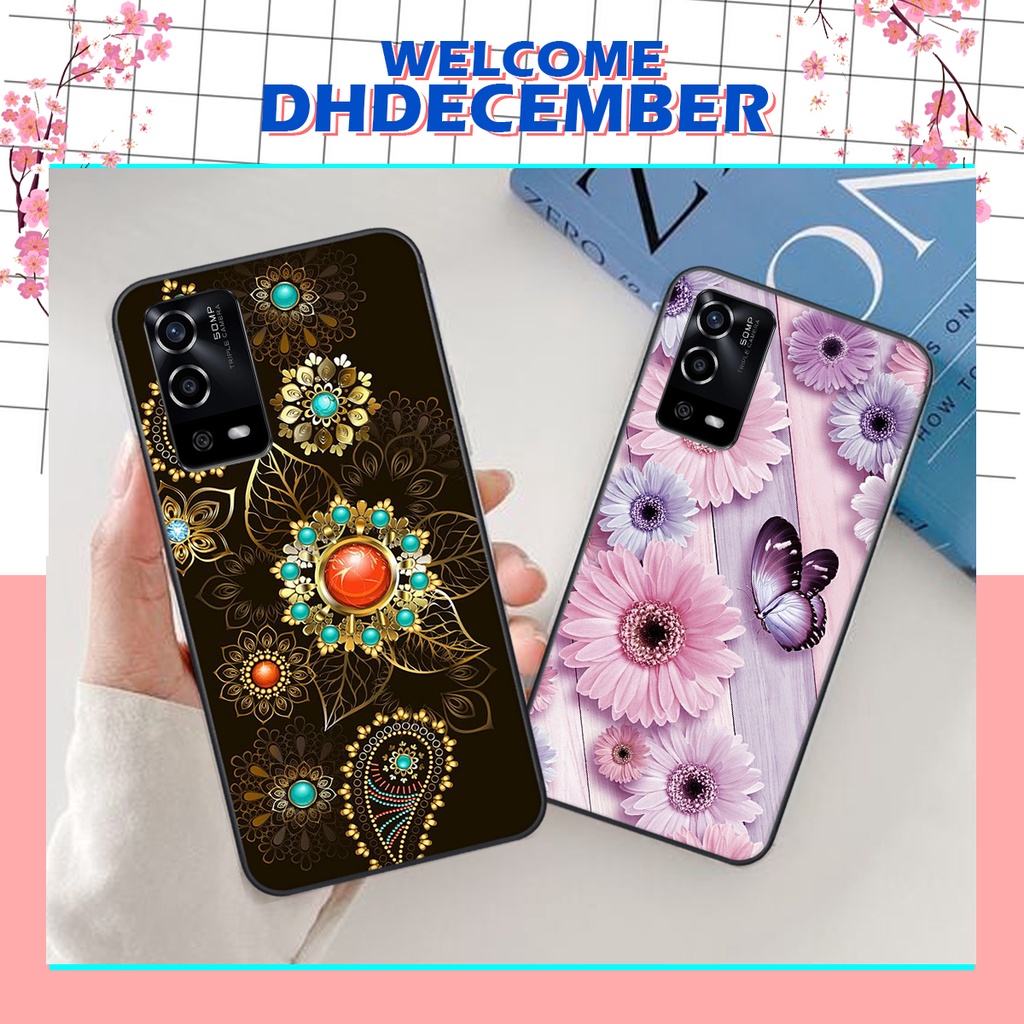 Ốp lưng Oppo A55 in hình hoa tinh tế , mới mẻ DH DECEMBER