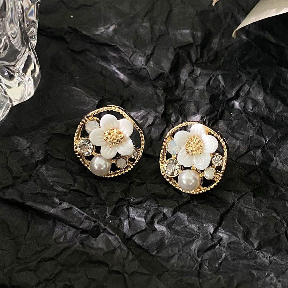 Bông Tai VANES1 Bằng Đồng Phong Cách Retro Hàn Quốc Thời Trang Cho Nữ