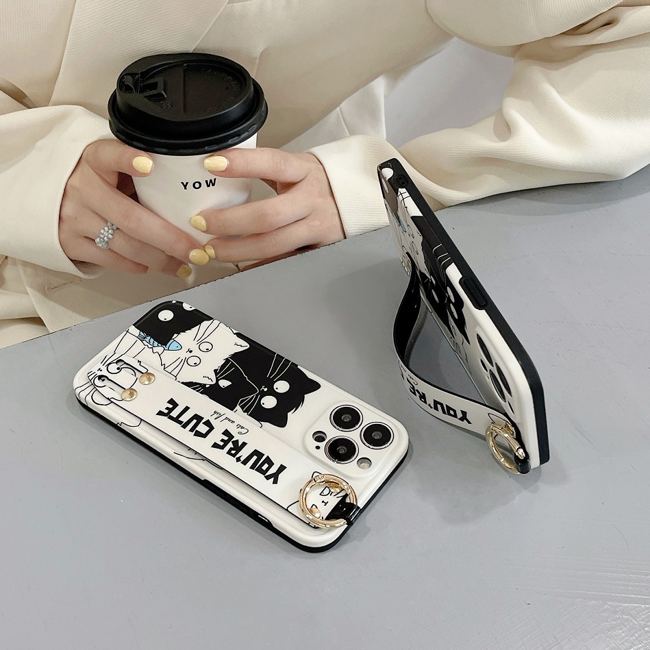 Ốp Điện Thoại Hình Mèo Dễ Thương Cho iPhone 7 8 Plus X XR XsMax 11 12 13 pro max