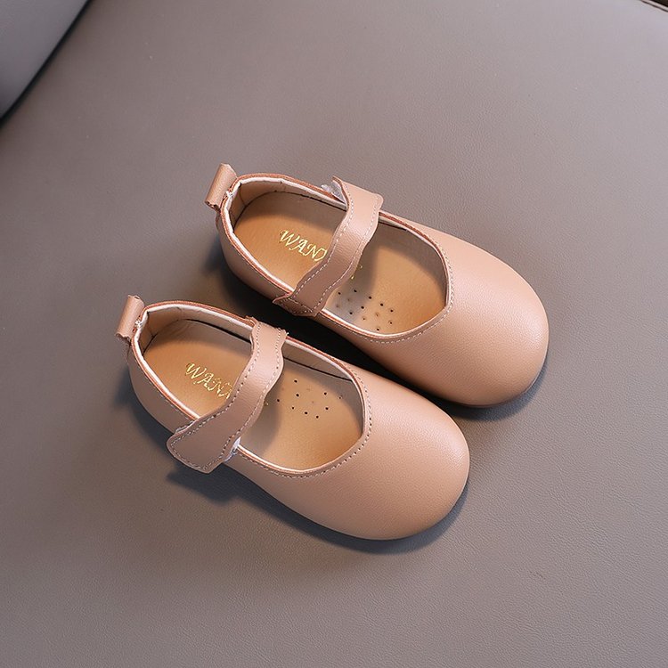 Giày Da Mềm Thoáng Khí Kiểu Cổ Điển Đơn Giản Cho Bé Gái