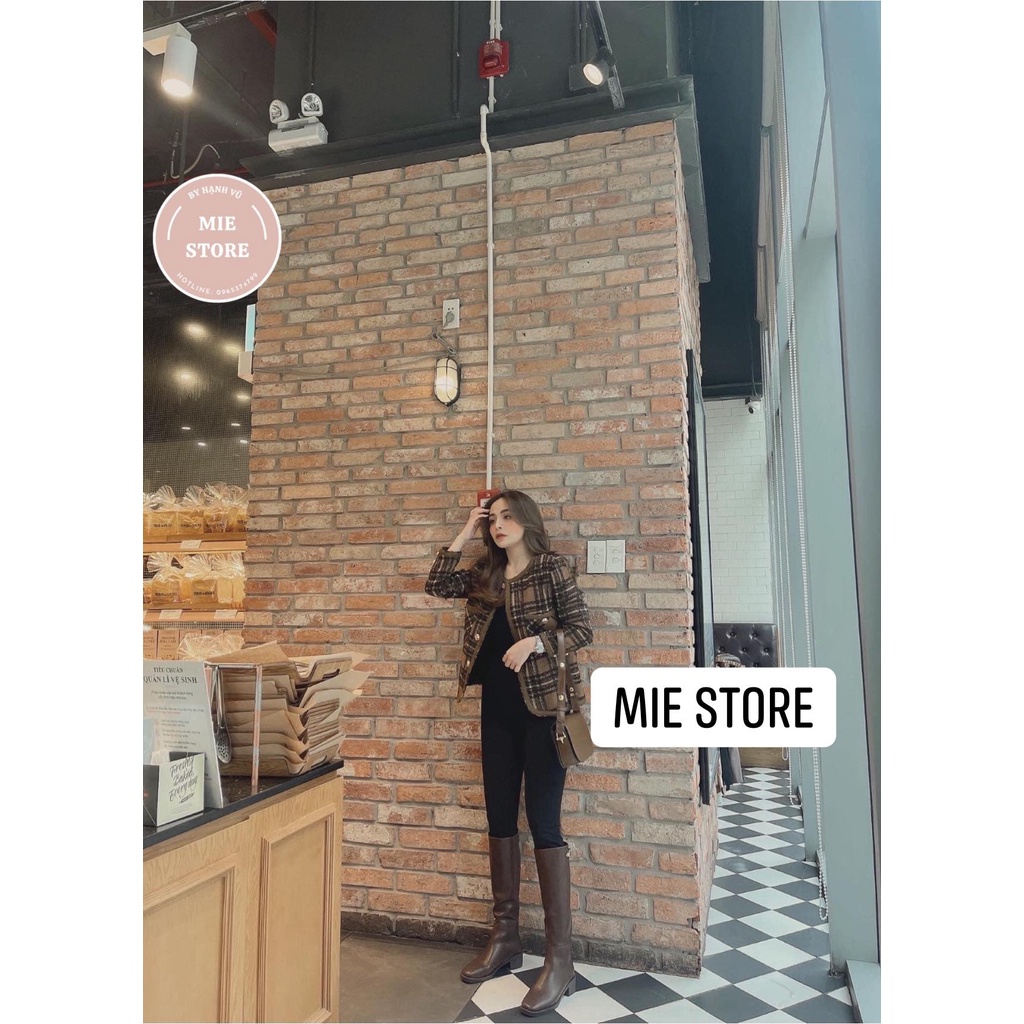 Áo dạ tweed nhũ chìm màu nâu siêu tây | BigBuy360 - bigbuy360.vn