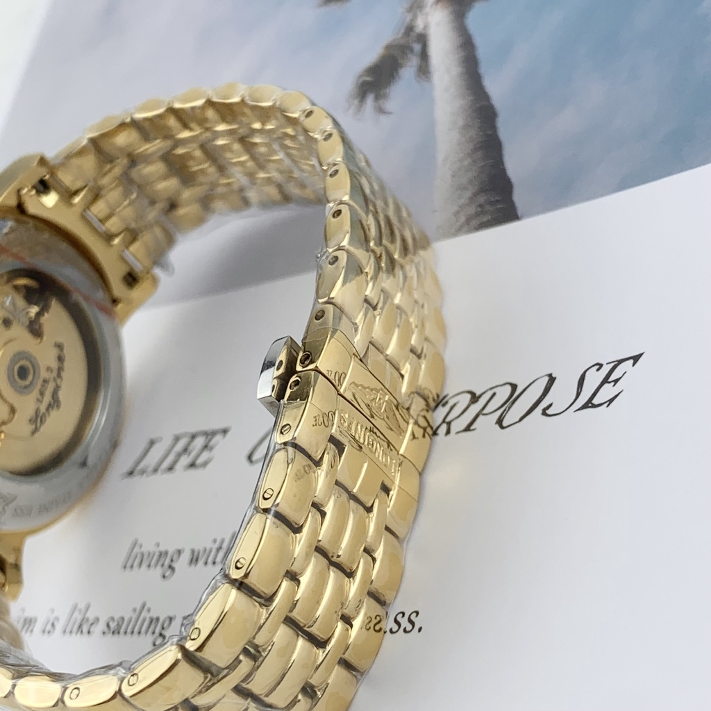 Đồng hồ Nam Long-ines Đồng hồ cơ máy nhật bản vàng GOLD size 39-40mm