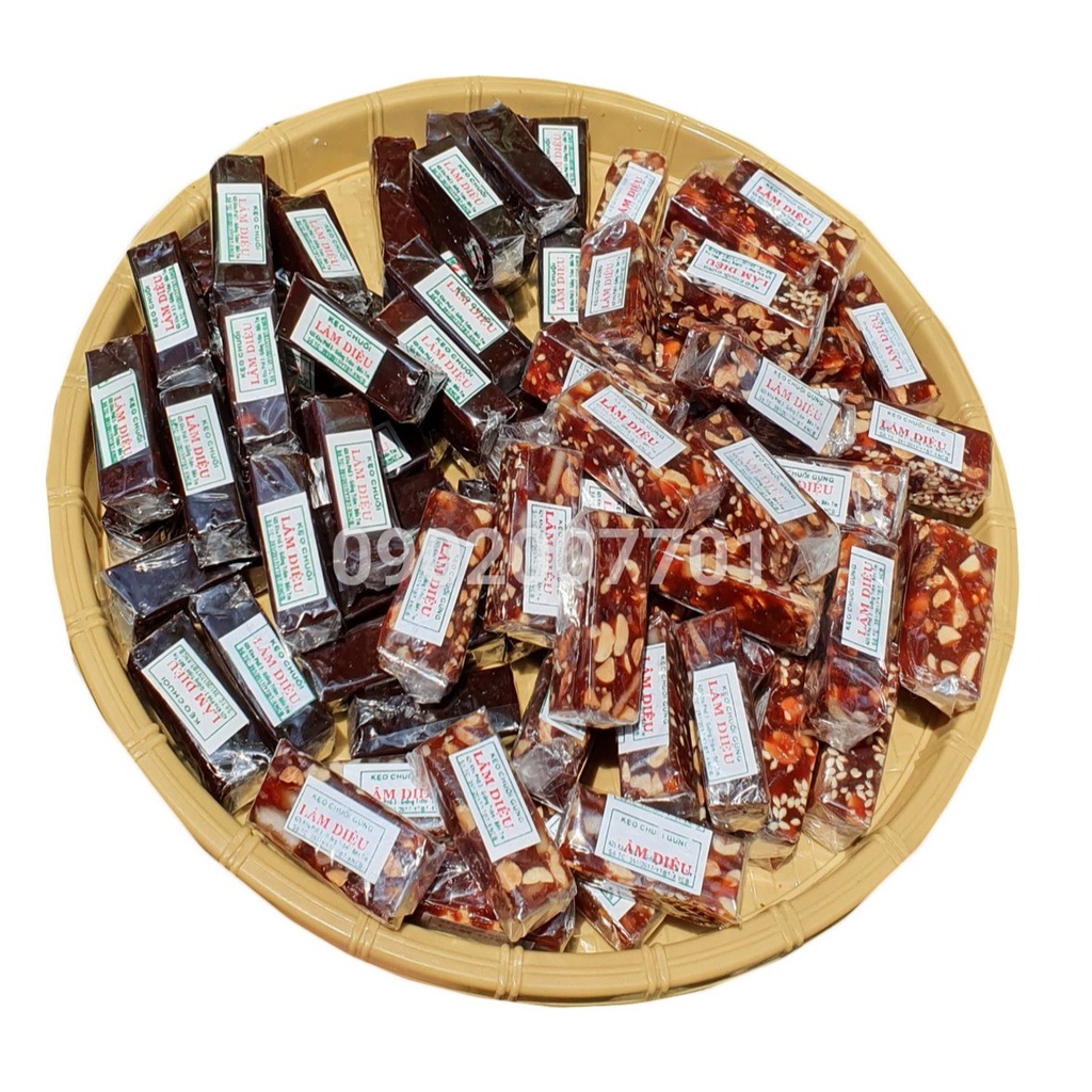 1 Kg Kẹo chuối tươi Mix 2 vị Đậu Mè + Chuối Tươi Thơm Ngon- Đặc Sản Bến Tre-tết-đồ ăn vặt