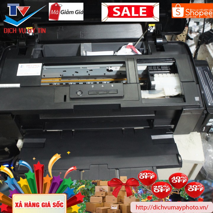 Máy in phun màu Epson L1800 L1300 có bộ dẫn mực ngoài của hãng đẹp trên 70%