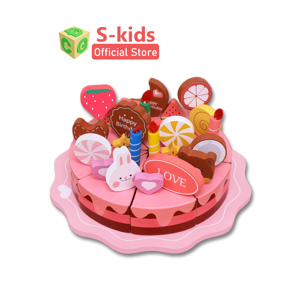 Đồ Chơi Trẻ Em S-Kids, Bộ Bánh Kem Sinh Nhật Bằng Gỗ.