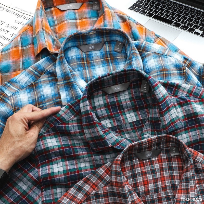 Áo sơmi dạ nam ngắn tay kẻ đủ màu | BigBuy360 - bigbuy360.vn