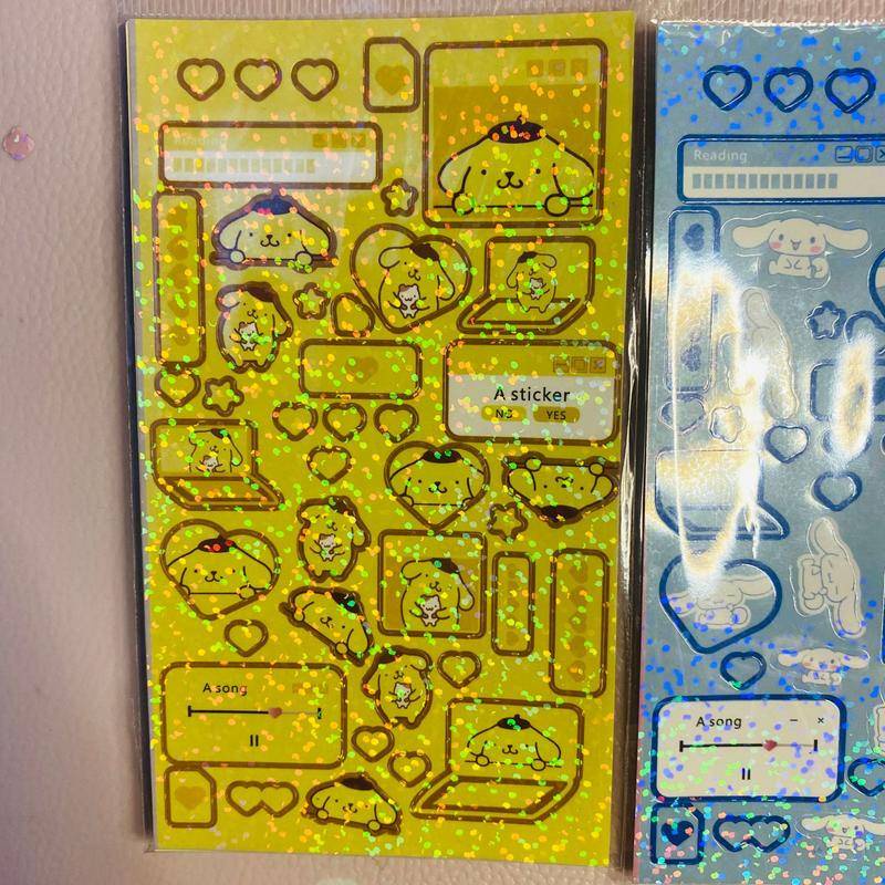 Miếng Dán Trang Trí Sổ Tay / Thẻ Ghi Chú Họa Tiết Sanrio mymelody Kuromi Cinnamoroll Dễ Thương Cho Bé