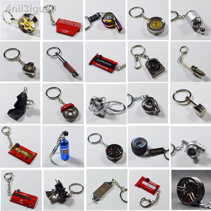 Các bộ phận được sửa đổi mô hình turbo keychain trung tâm giảm xóc NOS động cơ rotor móc chìa khóa