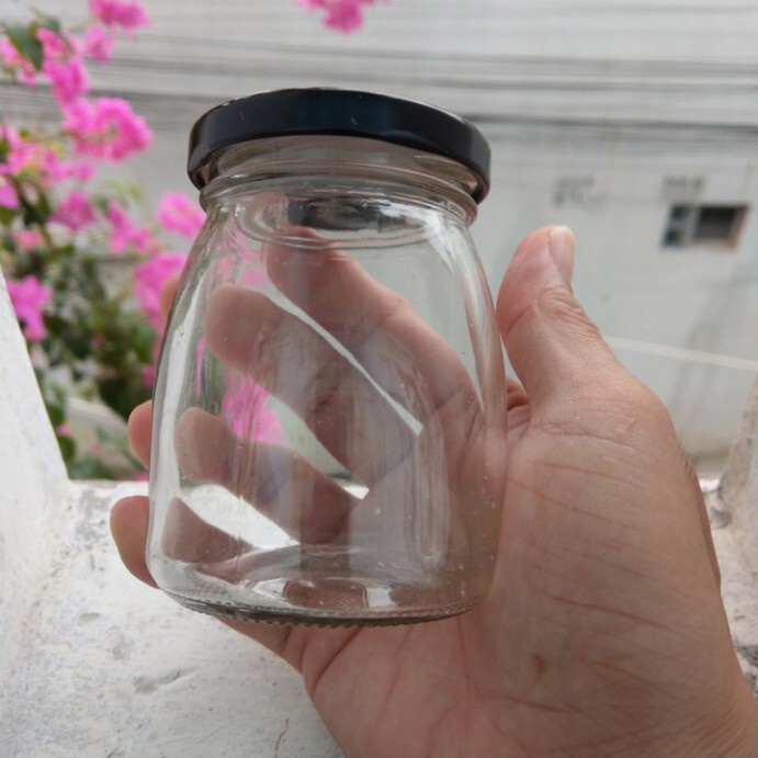 Hủ thủy tinh 100ml 200ml nắp thiếc làm yaourt. sữa chua, chưng yến