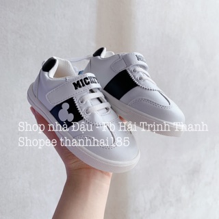 Giày thể thao trắng hoạ tiết mickey bé trai/ bé gái