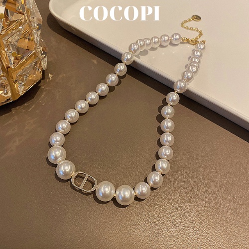 Dây chuyền, vòng cổ chocker đính chuỗi ngọc cao cấp hottrendy phong cách Hàn Quốc Cocopi.accessories - VC017