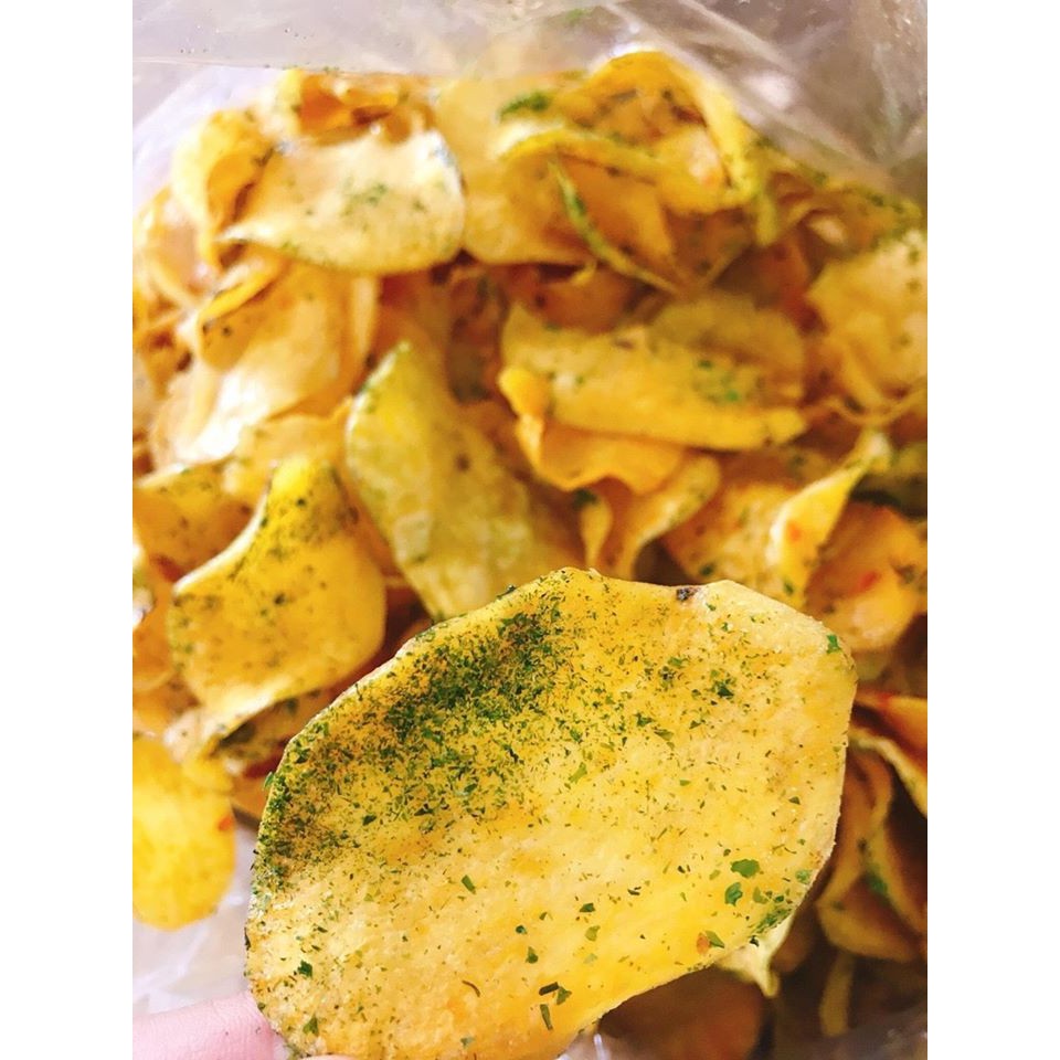 KHOAI TÂY SẤY MẮM LẮC RONG BIỂN/ TRỨNG MUỐI- TÚI ZIP 100GR DÙNG THỬ
