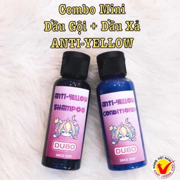 Cặp Dầu Gội Khử Vàng + Dầu Xả Khử Vàng Anti-Yellow (50ml/ lọ)