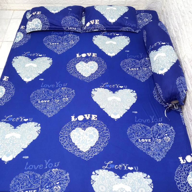 BỘ DRAP THUN HÀN QUỐC TRÁI TIM 4 MÓN .