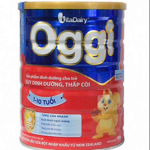 Sữa bột Oggi gold lon 900g - dinh dưỡng dành cho trẻ suy dinh dưỡng thấp còi