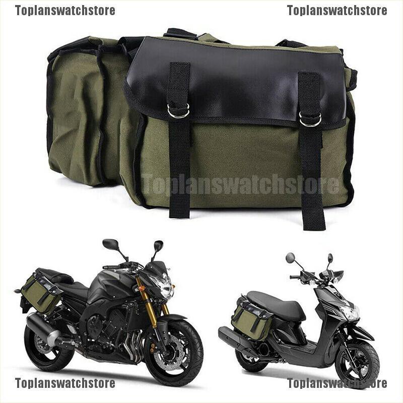 [TOPL] Túi Vải Canvas Chống Thấm Nước Gắn Yên Xe Mô Tô Du Lịch