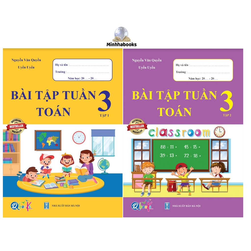 Sách - Lớp 3 Combo Bài Tập Tuần Toán 3 bộ 2 tập
