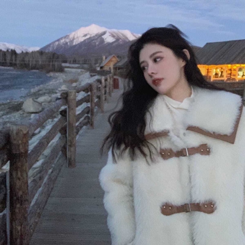 Khoác lông dáng dài siêu ấm