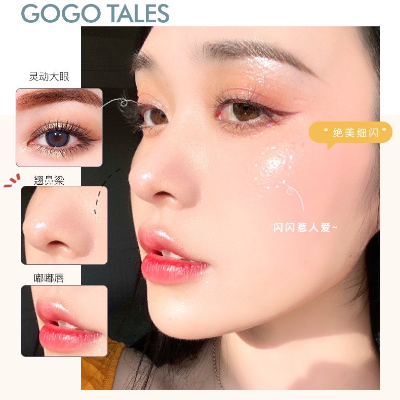 Bút nhũ mắt Gogotales Pearlescent Colorful GT207 Nhỏ Gọn Tiện Lợi Dạng Bút Dễ Kẻ, Phấn Nhũ Lì Mịn Lâu Trôi