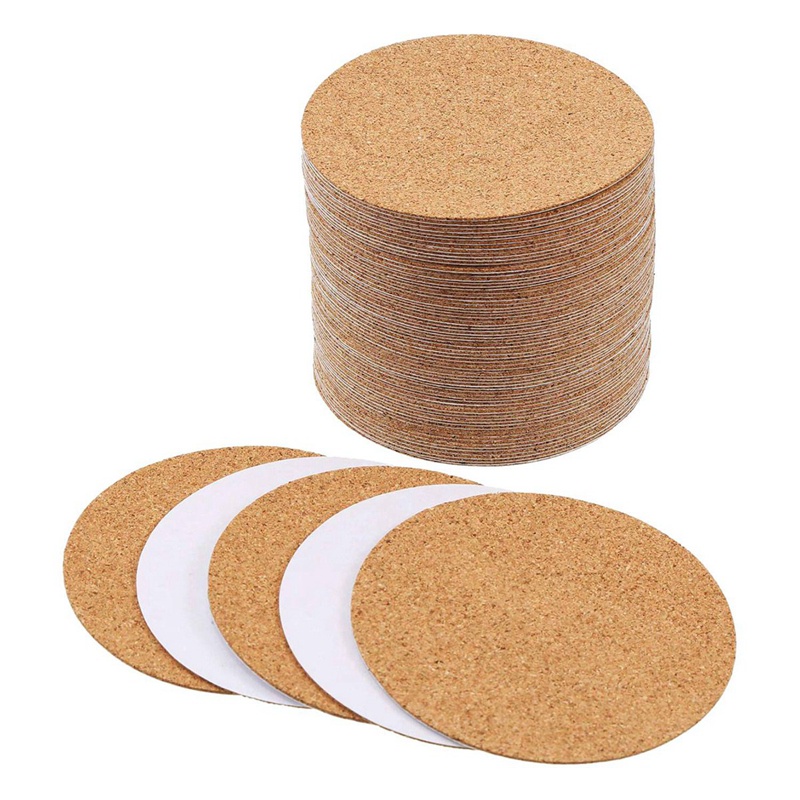 Set 100 tấm lót ly tự dính hình tròn / vuông tiện dụng