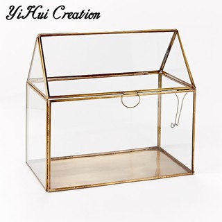 Chậu Hoa Thủy Tinh Kiểu Hình Học Sáng Tạo Phong Cách Retro