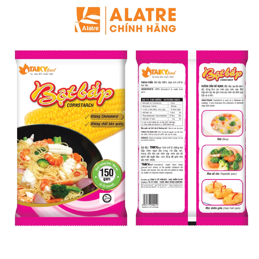 150g Bột Bắp  TÀI KÝ - Hàng Chính Hãng, Date Mới Nhất!