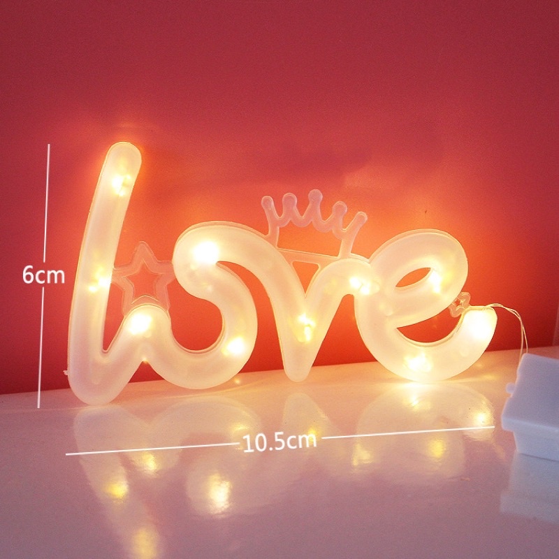 Đèn LED Nhiều Mẫu Siêu Xinh, Đèn Chữ LOVE, BABY, MOM, I LOVE YOU Trang Trí Hộp Quà,Bó Hoa, Bánh Kem Giáng Sinh