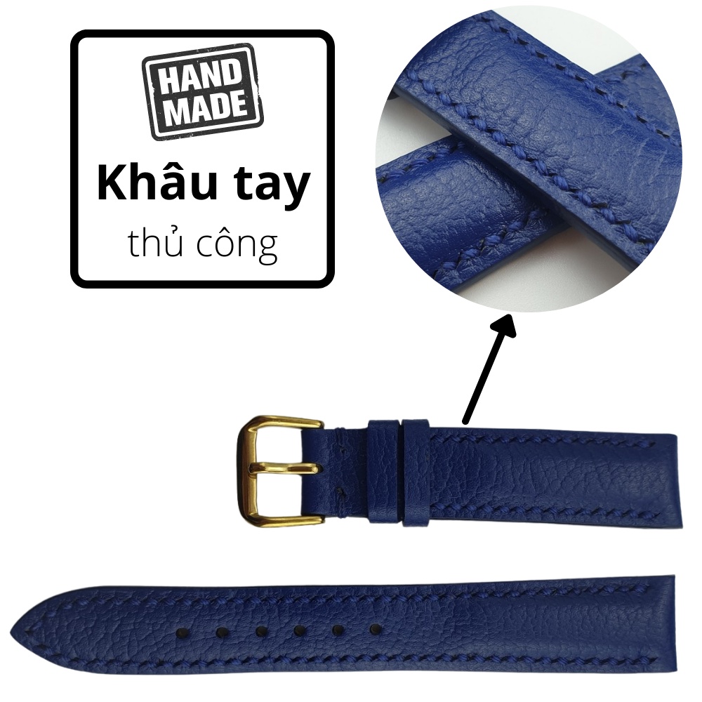 Dây AW, dây đeo đồng hồ AW series 3 4 5 6 7 da bò sáp size 38mm 40mm 42mm 44mm handmade thủ công M34