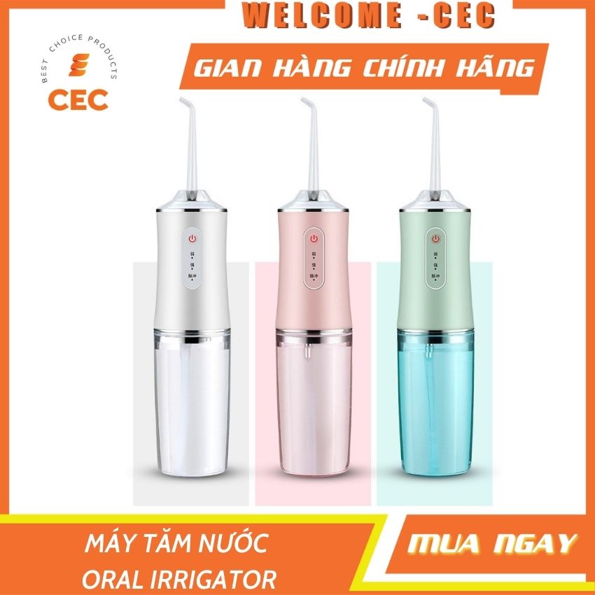 Máy Tăm Nước Cao Cấp Oral Irrigator Vệ Sinh Răng Miệng 3 Chế Độ Loại Bỏ Thức Ăn Thừa Trong Các Kẽ Răng IO15 [CEC Store]