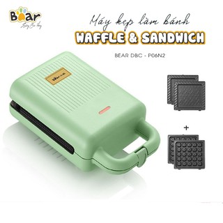 Mua Máy nướng bánh mì Sandwich / Waffle đa năng Bear DBC-P06N2  Máy kẹp nướng bánh Bear 2 khuôn Chính Hãng