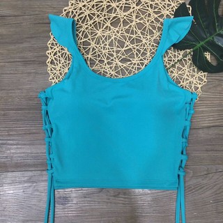 [ FREESHIP TOÀN QUỐC ] Crop Top Tay Bèo Thắt Dây