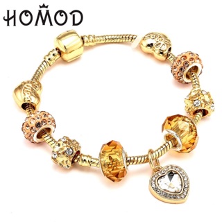 Vòng charm phong thuỷ màu vàng - hợp kim pha bạc 925