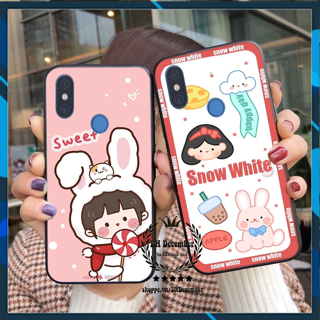 Ốp lưng Xiaomi MI 8 / MI 8 SE in hình 3D lucky, gấu Brick xinh xắn - KHÔNG NÊN BỎ LỠ