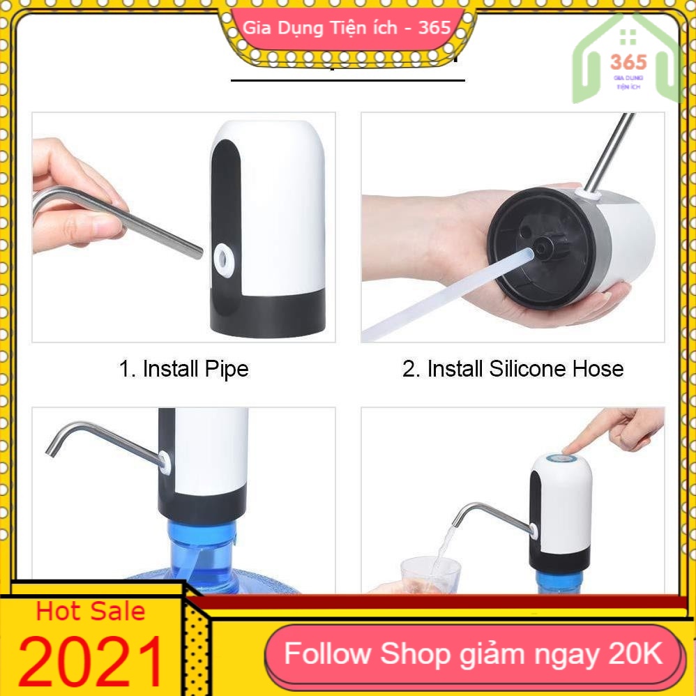 Máy Hút Nước 🎁FOLLOW GIẢM 20K🎁 Từ Bình Nước Hút Xăng, Rượu... Tự Động Thông Minh Sạc Điện