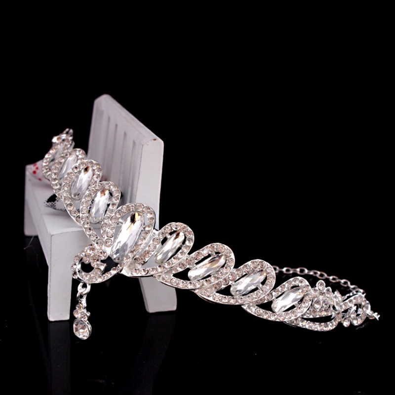 Mặt Dây Chuyền Hợp Kim Hình Vương Miện Đính Đá Sang Trọng Phong Cách Hàn Quốc