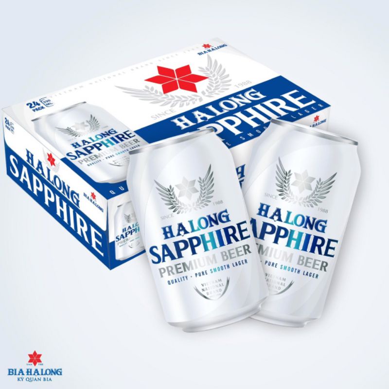 Bia hạ long sapphire premium thùng 24 lon x 330ml - ảnh sản phẩm 3