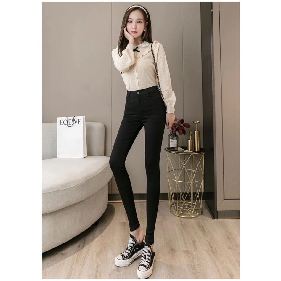 Quần legging nữ dài cạp cao cấp gen bụng nâng mông có túi chất Umi dày - Quần legging đen nữ ôm vải bó co giãn 4 chiều
