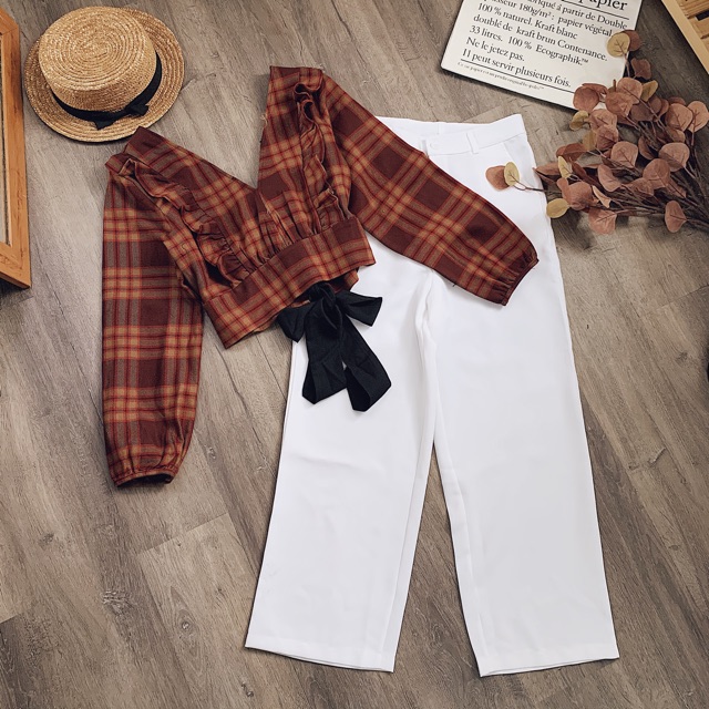 🌻QUẦN SUÔNG ỐNG RỘNG TRẮNG🌻hình shop chụp thật | BigBuy360 - bigbuy360.vn