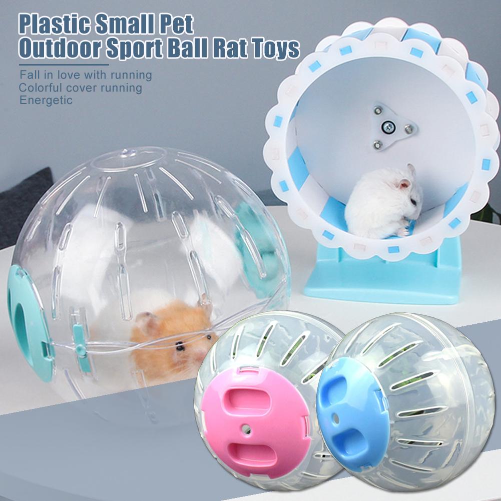 🐶SD Vật nuôi nhỏ bằng nhựa Thể thao ngoài trời Ball Grounder Chạy bộ Hamster Pet Đồ chơi tập thể dục nhỏ