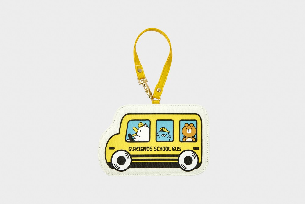 Túi Đựng Thẻ Có Dây Đeo ARTBOX Hàn Quốc Hình Xe Buýt Đi Học Với Những Người Bạn GFriends