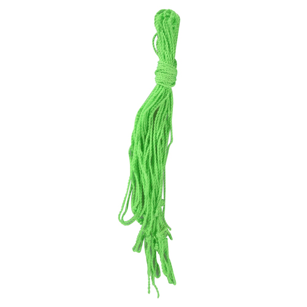 Set of 10 yoyo ropes 100% polyester neon green
