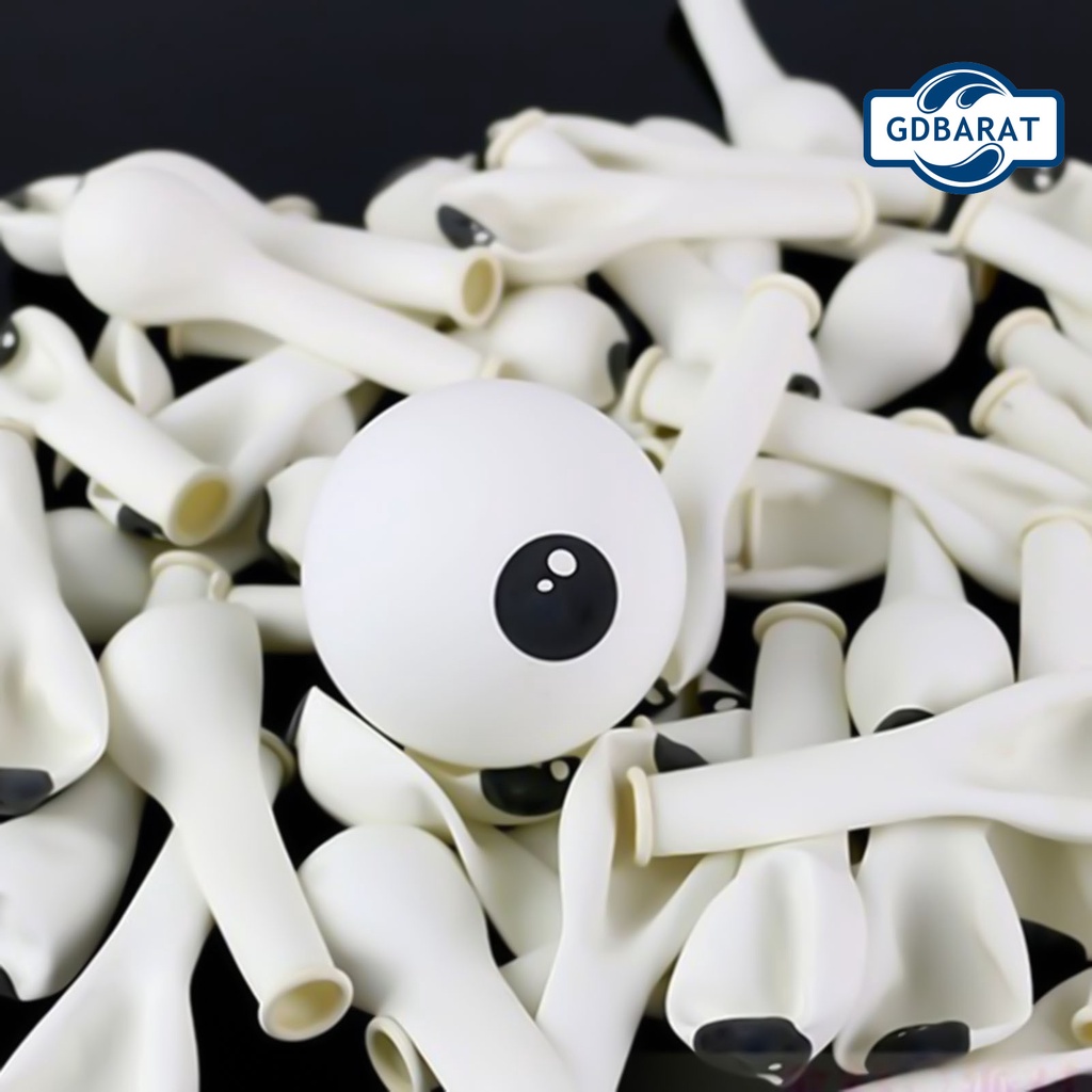 Set 100 bóng bay tròn màu trắng dày dặn có thể tái sử dụng dùng trang trí tiệc Halloween